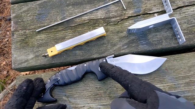 заточка рекурвы на Lansky Delux