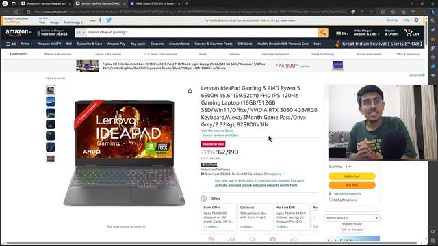 Lenovo IdeaPad Gaming 3 - Ryzen 5 6600H RTX 3050 | Best Gaming Laptop Under 65000? | Overview ? смотреть онлайн