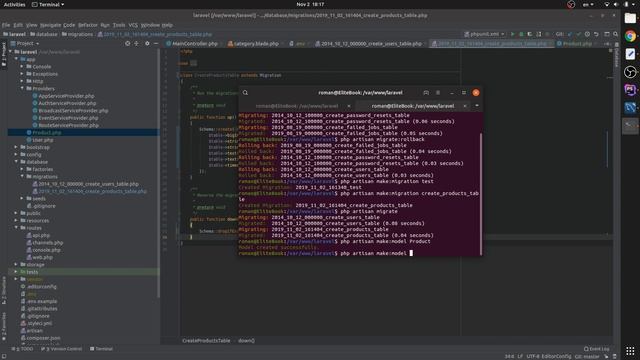 Laravel: интернет магазин ч.3: Работа с БД: Миграции, Модели