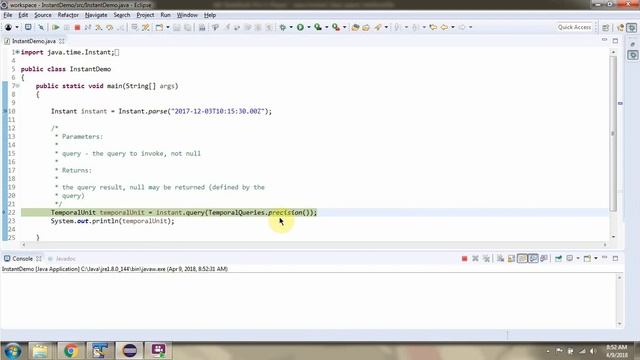 How to use query method of Instant class? | Java 8 Date and Time