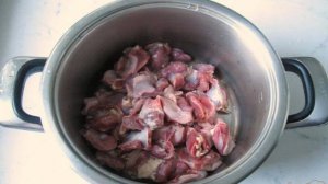 Азу из куриных желудков