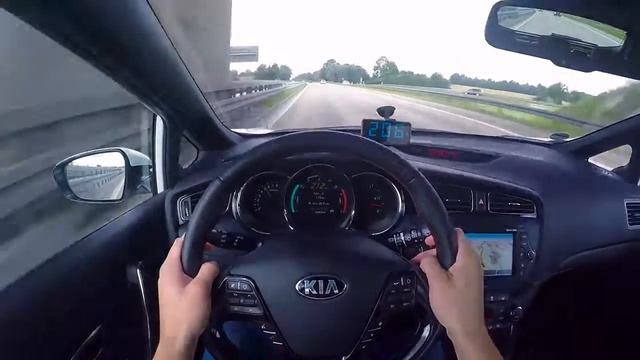 2015 Kia Cee'd GT (204 HP) POV- Cruising on Autobahn ✔ смотреть онлайн