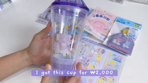 shopping in korea vlog 🇰🇷 daiso stationery haul 🧸 stickers, washi tapes, fantasy world & more