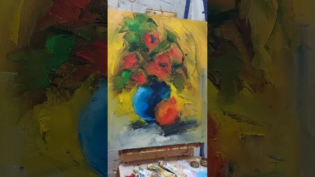 Рисуем маки. Мастер - класс по живописи масляными красками смотреть онлайн