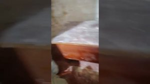 Частный дом, снимаем известковую побелку с глиняных стен.