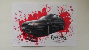 Как я рисовал машину ВАЗ 2114 / Как было и стало