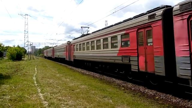 Электропоезд ЭД2Т-0043 (ТЧ-3) пригородный поезд №6208 Чехов - Москва-Каланчёвская.