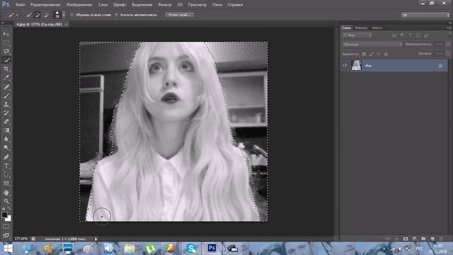 Урок #1. Adobe Photoshop CS6. Как вырезать девушку. смотреть онлайн