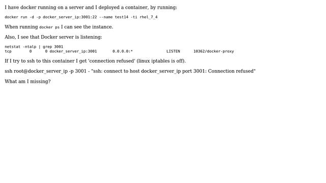 Cannot connect via ssh to docker container смотреть онлайн