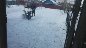 Самодельный снегоуборщик.Испытание ротора.