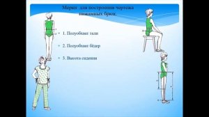 Пижамные брюки Мерки для построения чертежа. 9 класс