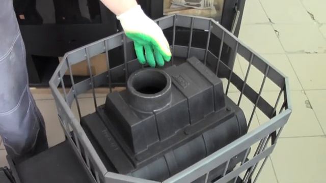 Дровяная, чугунная печь «Комета» для бани и сауны от производителя "УЗПО". смотреть онлайн