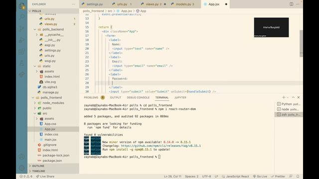 W10D5: Review - Fullstack react-django app смотреть онлайн