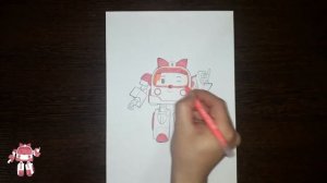 Раскраска Эмбер Поли Робокар / Coloring Amber Robocar Poli / Как раскрасить Эмбер из Поли Робокара