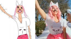 Like Nastya - Happy birthday drawing meme