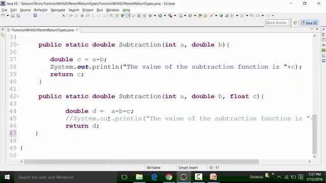 Creating Functions With Different Return Types In JAVA Part 2 | Functions With Examples In JAVA