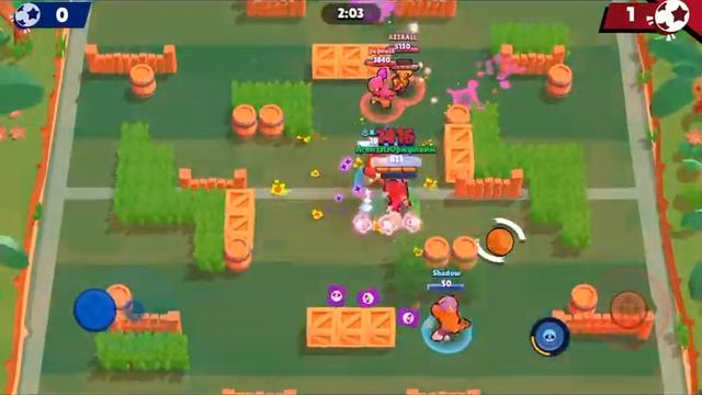 Бравл Старс гоняем мяч по воротам!