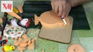 Работа с пеноплексом. Вырезаем заготовку/ cut out from extruded polystyrene foam. ХоббиМаркет