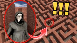 СТРАШНЫЙ ЧУМНОЙ ДОКТОР ОХОТИТСЯ НА МЕНЯ В ЛАБИРИНТЕ В ИГРЕ GARRYS MOD| #гаррисмод scp