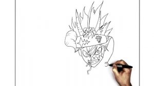 How To Draw Asta (Demon Form) | Step By Step | Black Clover