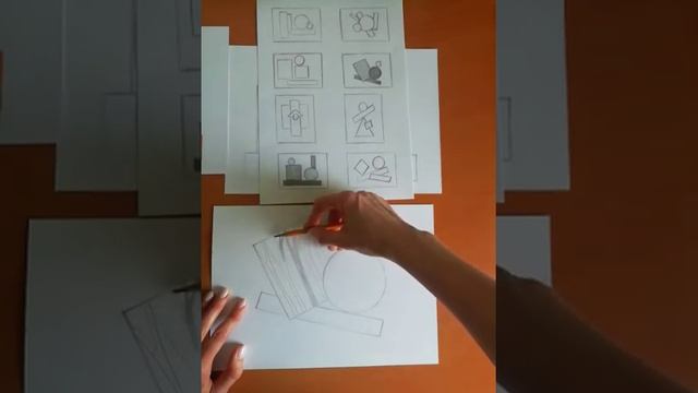 Композиция из плоских геометрических фигур смотреть онлайн