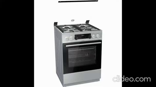 (Обзор) Плита Gorenje K634XF, комбинированная, 4 конфорки, 71 л, гриль, серебристая смотреть онлайн