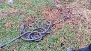 Выкачиваю воду из газовой трубы