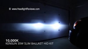 HID Kit Color Comparison Video Footage 3000K vs 6000K vs 8000K