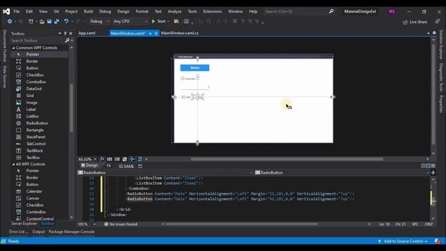 WPF Tutorial : XAML UI design in Visual studio blend 2019 | Material ...