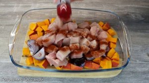 Куриная Грудка с Тыквой в Духовке
