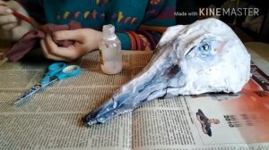 Маска вороны из папье-маше 2 часть