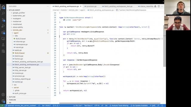 Remote development via GitLab Agent code walkthrough