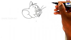 Turn 5 dots into Jerry drawing easy - How to draw Jerry drawing easy - tom and jerry drawing easy
