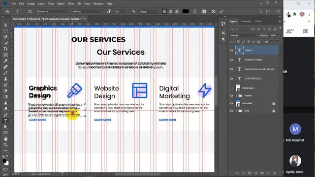 Web Template Design (2nd Part) | Class 36 | Batch SP GD 03 | LEDP 2020 | Graphic Design Class смотреть онлайн