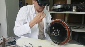 Ручная намотка статора мотор колеса l Асинхронный двигатель Дуюнова