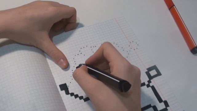 новогодний выпуск, рисунки по клеточкам№31:  новогодний щенок;)