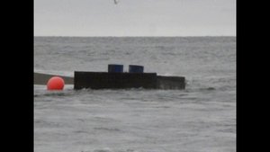 Чукотка.Переправа грузовой телеги через устье реки