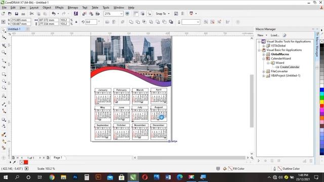 How to Create Calendar Design in CorelDraw | Calendar Design 2022