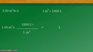 Unit conversion: cubic meters (m^3) to liters (L)