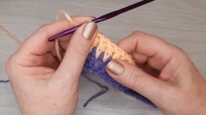 Двухцветный узор крючком.ДЛЯ НАЧИНАЮЩИХ. Узор для пледа.