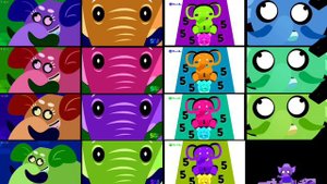 COLOR INVERSION + 12 AMAZING EFFECTS WITH 4 CHARACTER | EFFECTS COMBINATION ON HICKORY DICKORY DOCK