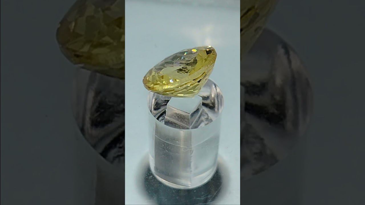 Берилл гелиодор овал 11х8 мм, 3,25 карат, Натуральный лимонно желтого цвета Бразильский