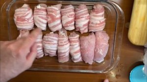 рулетики из индейки с беконом и творожным сыром