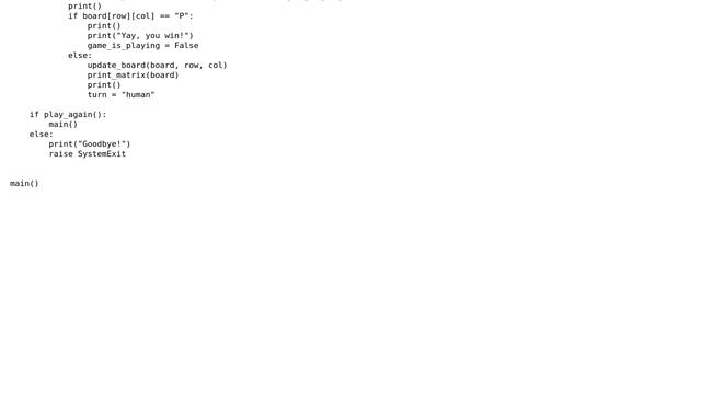 Chomp Game in Python 3 смотреть онлайн