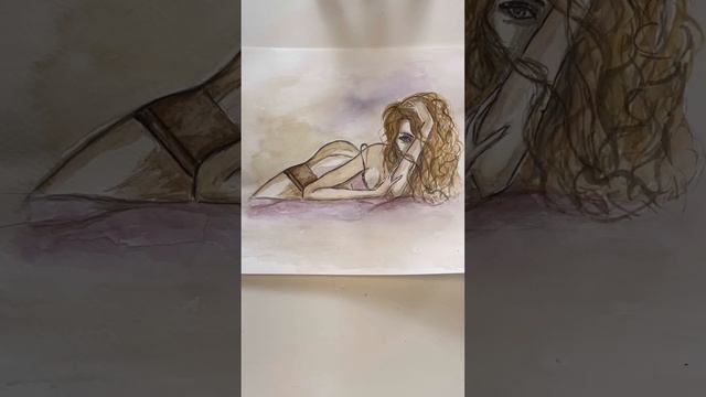 Милая дама ?#art #channel #подписывайся #рисуем #творческий #pansil #video