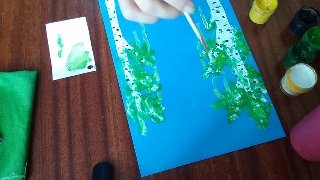 Аппликация весенняя ( рисунок + аппликация из бумаги)