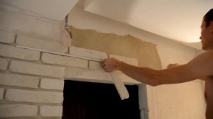 Укладка декоративной гипсовой плитки.