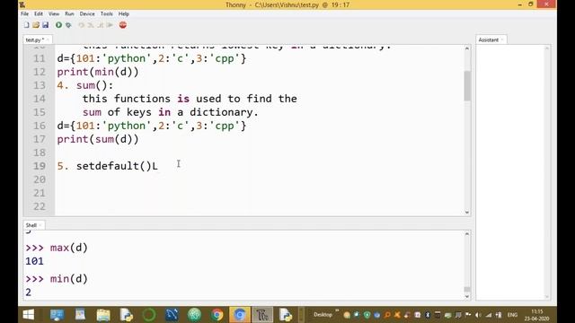 Dictionary Methods in Python(Part 1) | Python Dictionaries | Python tutorials for beginners