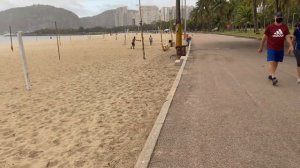 Walking on FLAMENGO Beach, Rio de Janeiro, Brazil