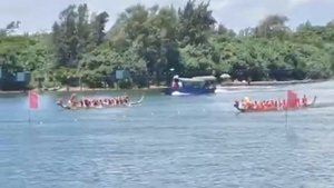 Фестиваль драконьих лодок в Китае. Гонки на Хайнане.